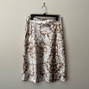 New York & Company Floral Midi Skirt